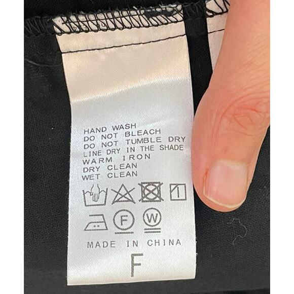 Journal Standard Size F Black Embroidered Peasant Blouse Bohemian Vacation - Picture 10 of 11